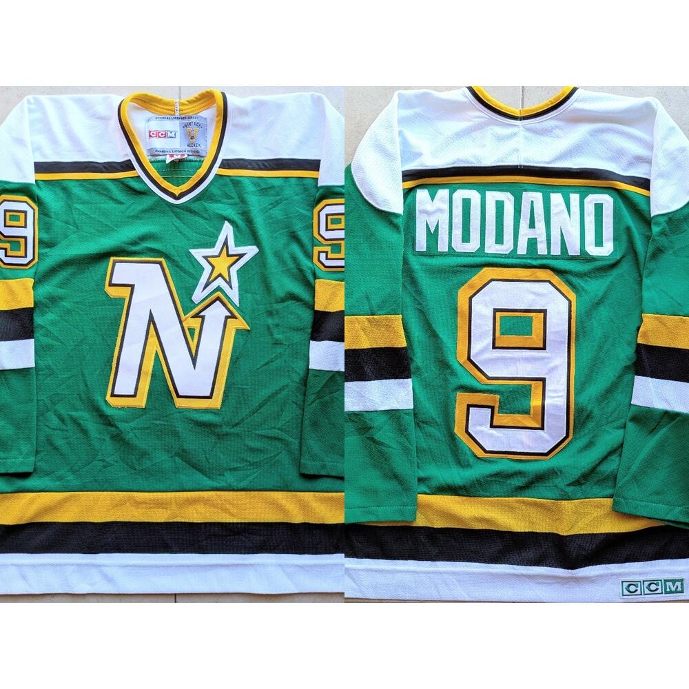 Mike MODANO #9 Minnesota North Stars CCM Vintage jersey XL green NHL hockey